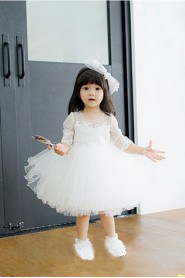 A-line Long Sleeve Flower Girl Dress