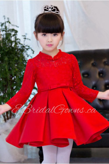 Long Sleeve A-line Flower Girl Dress