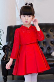 Long Sleeve A-line Flower Girl Dress