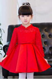 Long Sleeve A-line Flower Girl Dress