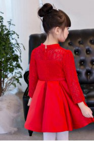 Long Sleeve A-line Flower Girl Dress