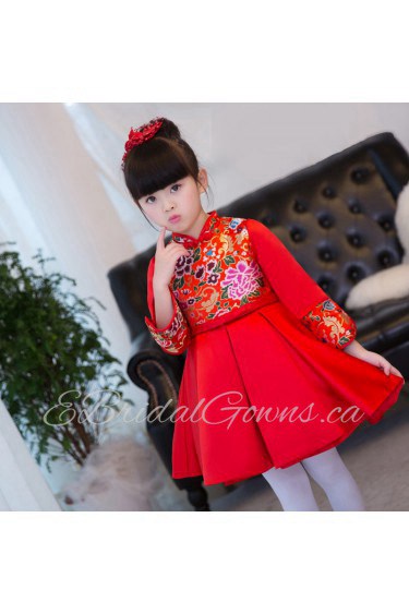 Long Sleeve A-line Flower Girl Dress