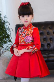 Long Sleeve A-line Flower Girl Dress