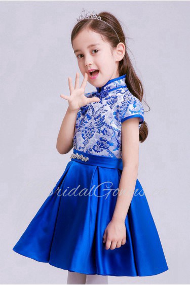 High Neck A-line Flower Girl Dress