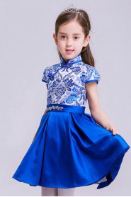 High Neck A-line Flower Girl Dress