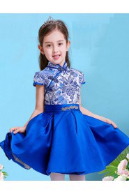 High Neck A-line Flower Girl Dress