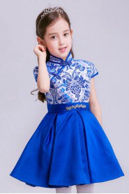 High Neck A-line Flower Girl Dress