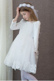 Long Sleeve A-line Flower Girl Dress