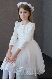 Long Sleeve A-line Flower Girl Dress