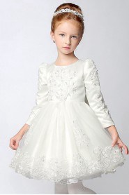 Long Sleeve A-line Flower Girl Dress