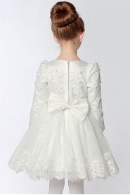 Long Sleeve A-line Flower Girl Dress