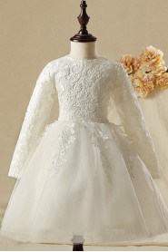 A-line Long Sleeve Flower Girl Dress