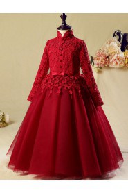 A-line Long Sleeve Flower Girl Dress