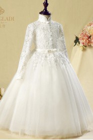 A-line Long Sleeve Flower Girl Dress