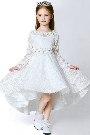 A-line Long Sleeve Flower Girl Dress