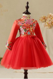 A-line Long Sleeve Flower Girl Dress