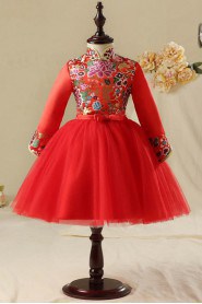 A-line Long Sleeve Flower Girl Dress