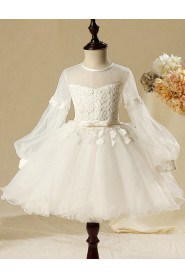 Long Sleeve A-line Flower Girl Dress