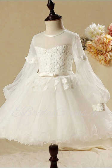 Long Sleeve A-line Flower Girl Dress