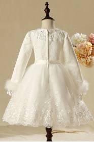 A-line Long Sleeve Flower Girl Dress