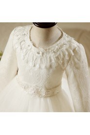 A-line Long Sleeve Flower Girl Dress