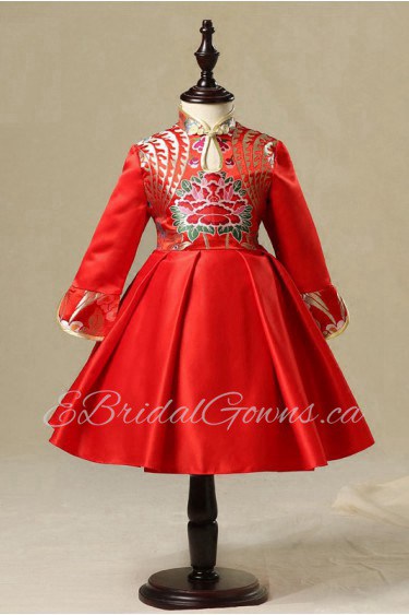 A-line Long Sleeve Flower Girl Dress