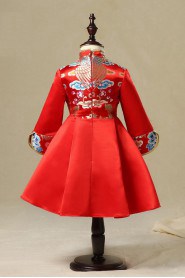 A-line Long Sleeve Flower Girl Dress