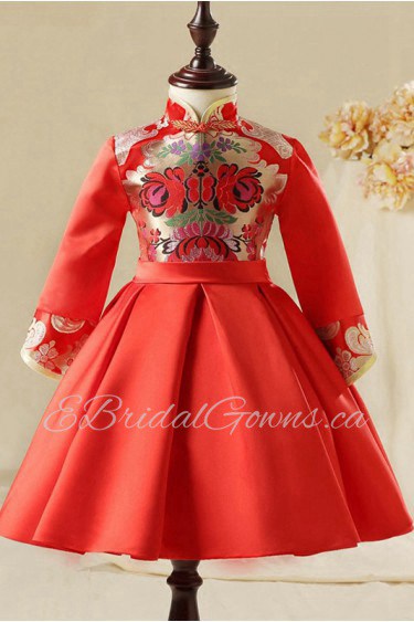 Long Sleeve A-line Flower Girl Dress