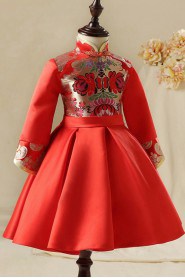 Long Sleeve A-line Flower Girl Dress