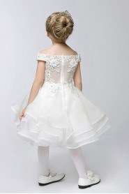 Off-the-shoulder A-line Flower Girl Dress